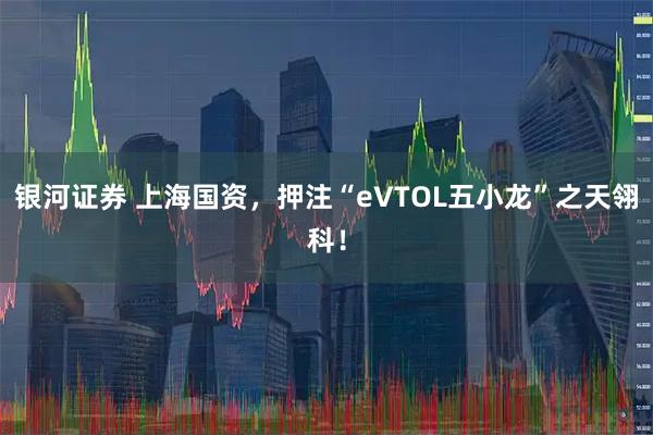 银河证券 上海国资，押注“eVTOL五小龙”之天翎科！