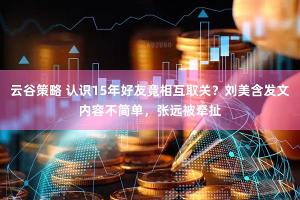 云谷策略 认识15年好友竟相互取关？刘美含发文内容不简单，张远被牵扯